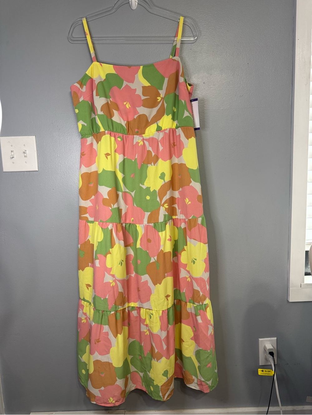 NEW Social Standard by Sanctuary Floral Smocked Maxi Dress XXL Garden Tiered